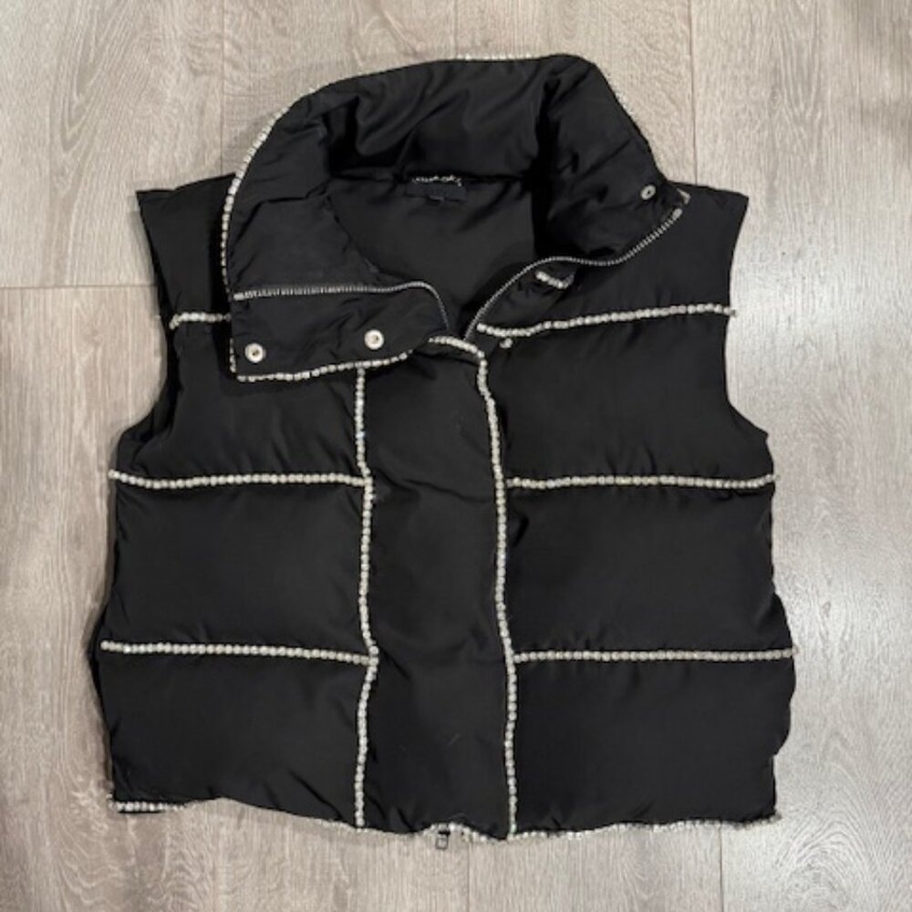 H:ours Rhinestone Puffer Vest - Picture 4 of 5